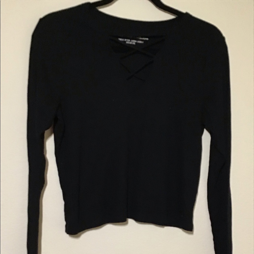 crossed design long sleeve